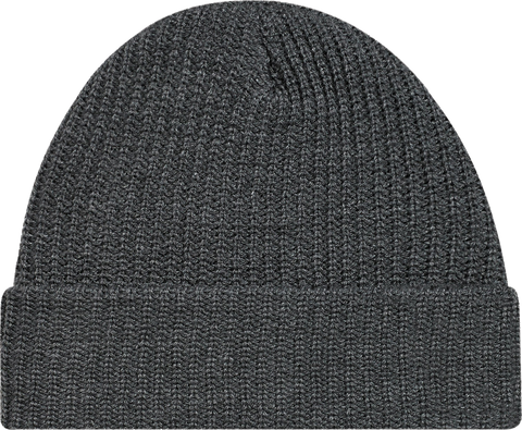 Chunky Waffle Knit Cuffed Toque Dark Grey