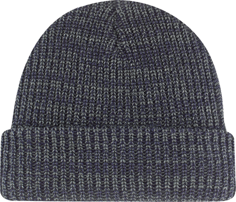 Chunky Waffle Knit Cuffed Toque Navy Heather