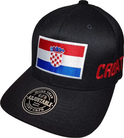 Croatia Big Flag Cap Adjustable Black