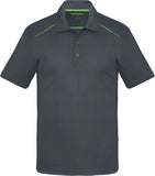 COAL HARBOUR® Snag Resistant Contrast Inset Sport Shirt Charcoal Lime