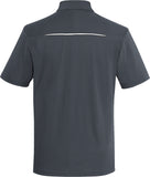 COAL HARBOUR® Snag Resistant Contrast Inset Sport Shirt Charcoal White
