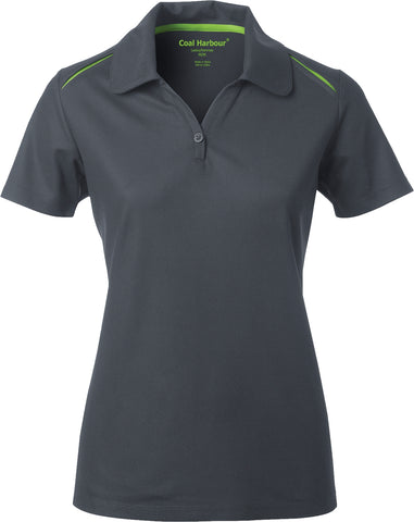 COAL HARBOUR® Women's Snag Resistant Contrast Inset Sport Shirt Charcoal Green