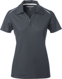 COAL HARBOUR® Women's Snag Resistant Contrast Inset Sport Shirt Charcoal White