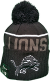 Detroit Lions Fleece Lined Black Pom Toque