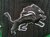 Detroit Lions Fleece Lined Black Pom Toque