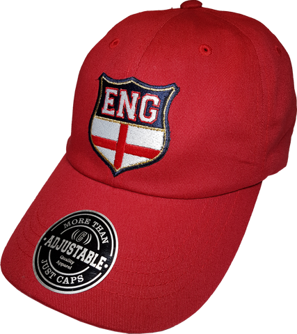 England Shield Cap Adjustable Dad Hat Red