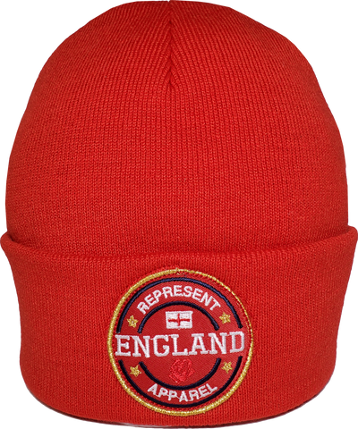 England Toque Benchmark Rib Knit Red
