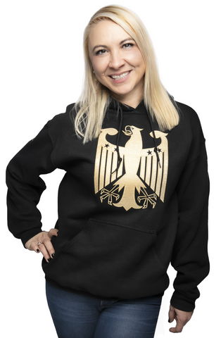 Germany Chivalry Hoodie Black Metallic Gold