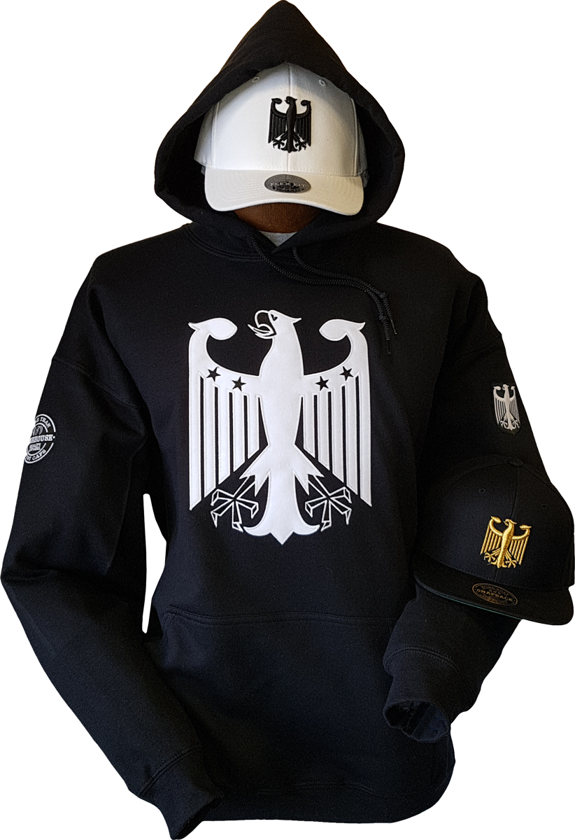 Germany Hoodie Chivalry Black White
