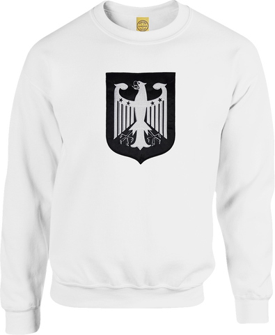 Germany Shield Crew Neck Sweater White