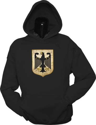 Germany Shield Hoodie Black Metallic Gold