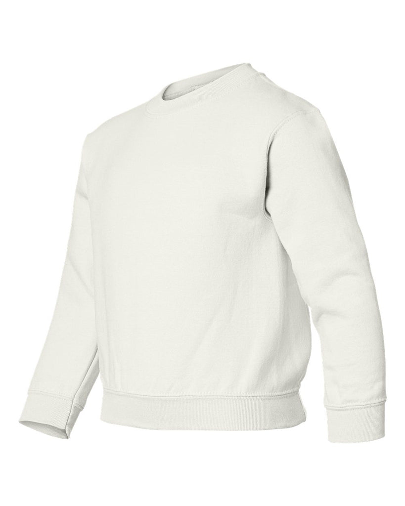 Gildan white crew neck sweatshirt deals