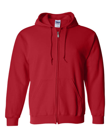 Gildan - Heavy Blend™ Full Zip Hooded Sweatshirt Red
