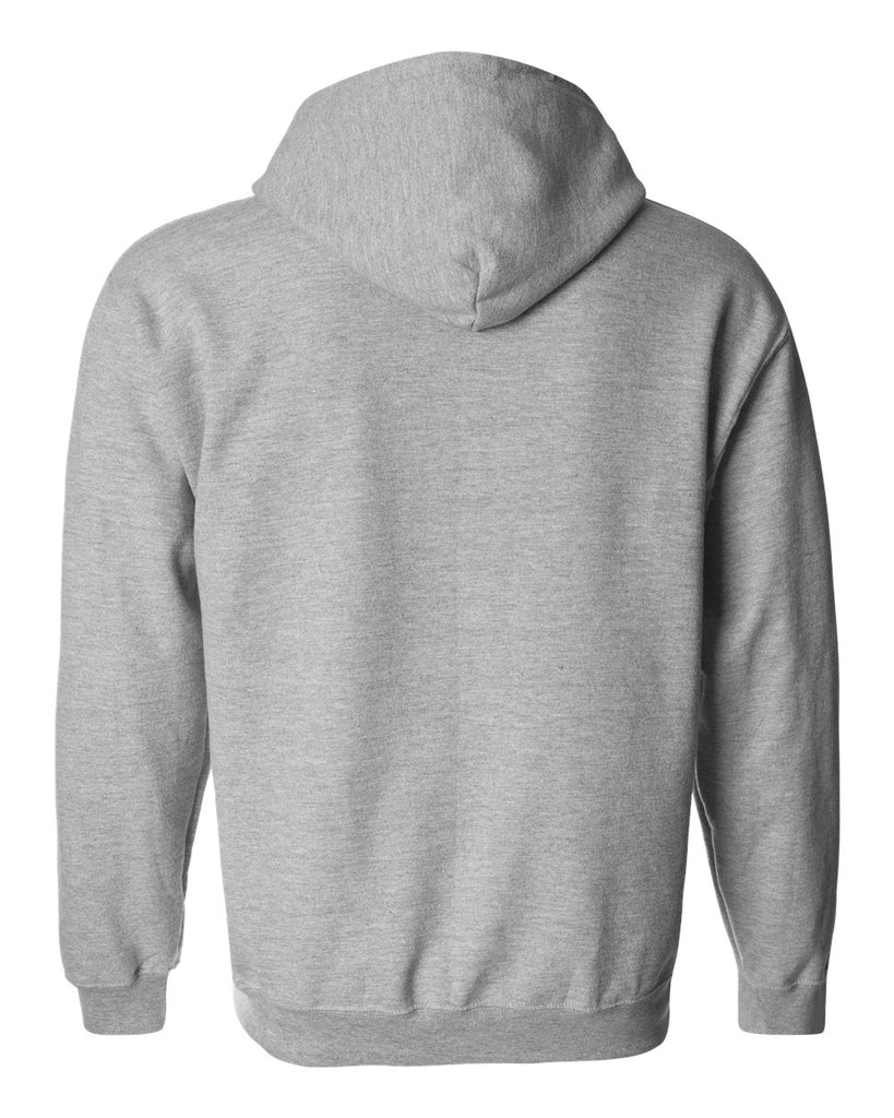Heavy Blend Full Zip Hooded Sweatshirt - Grey Pullover With Pouch Pockets, Size M - View #5
