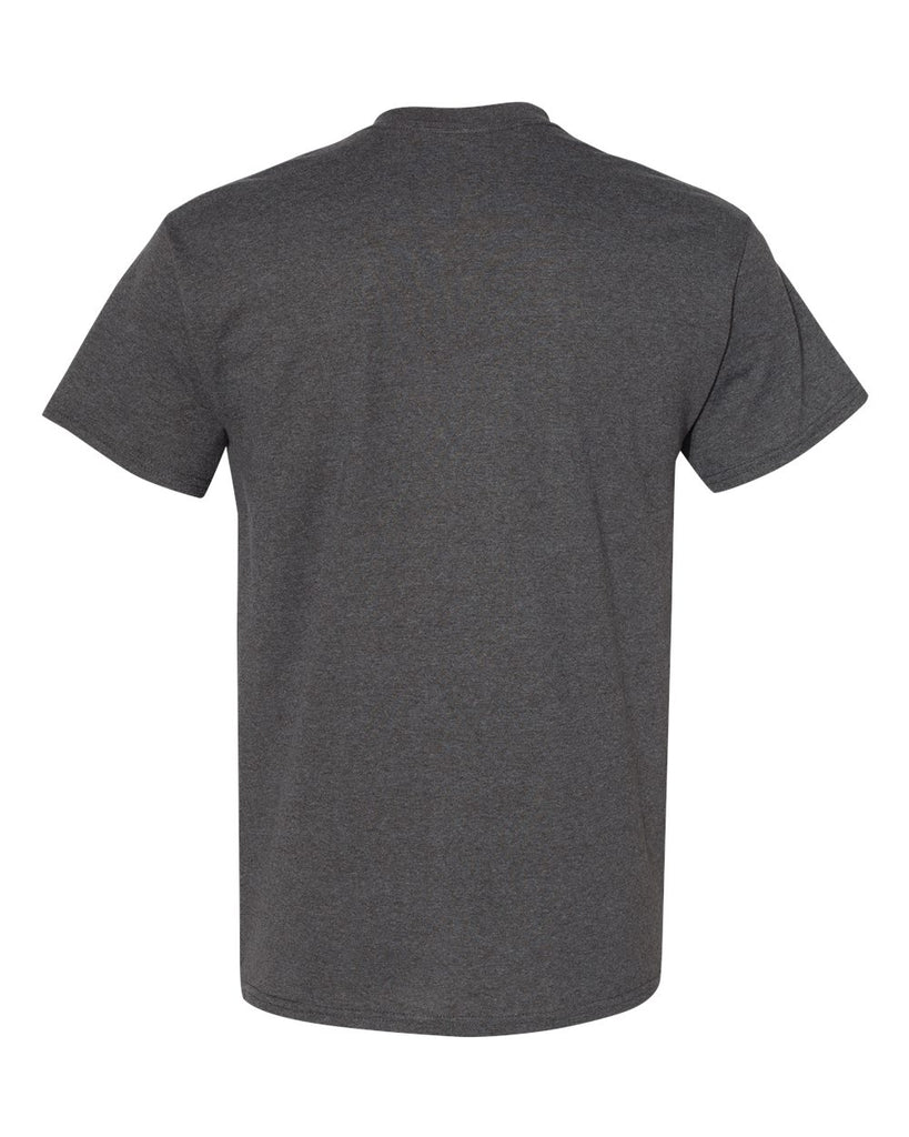 Gildan T-shirt Uomo In Cotone Ultra Cotton – Colletto Rinforzato, Taglia XX-Large, Colore Orchidea/Navy Heather