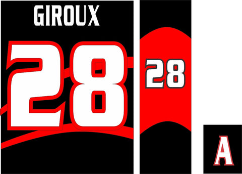 28 Giroux Jersey Numbering Pro Stitched