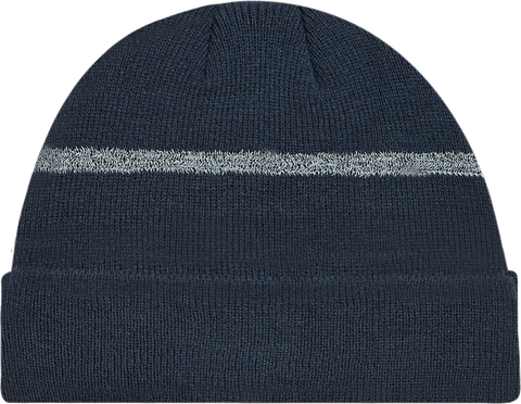 Rib Knit Cuffed Hi-Vis Toque Navy