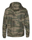 Independent Unisex Lightweight Windbreaker Full-Zip Jacket Forest Camo