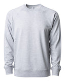 Independent Trading Co. Unisex Lightweight Loopback Terry Crewneck Athletic Heather