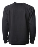 Independent Trading Co. Unisex Lightweight Loopback Terry Crewneck Black