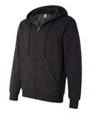 Independent Trading Co. Midweight Full Zip Hooded Sweatshirt Charcoal Heather