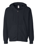 Independent Trading Co. Midweight Full Zip Hooded Sweatshirt Navy