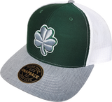 Irish Clover Alt Trucker Snapback Forest Heather Grey