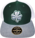 Irish Clover Alt Trucker Snapback Forest Heather Grey