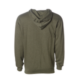 Irish Hoodie Clover Flag Army Heather