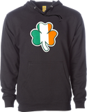 Irish Hoodie Clover Flag Black