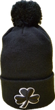 Irish Clover Pom Toque Black