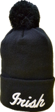 Irish Clover Pom Toque Black