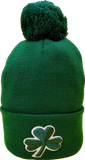 Irish Clover Pom Toque Green