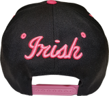Irish Clover Snapback Black and Pink