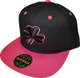 Irish Clover Snapback Black and Pink