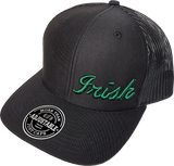 Irish Script Trucker Cap FLS Black and Green