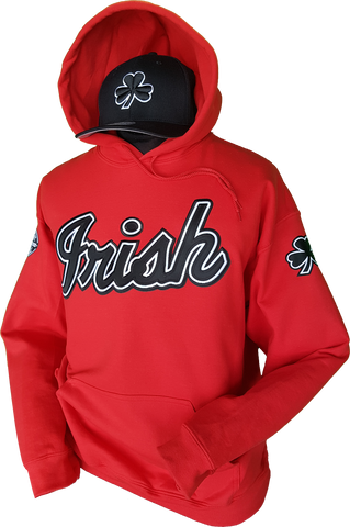 Irish Hoodie Script Red