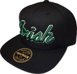 Irish Cap Big Script Snapback Black and Green