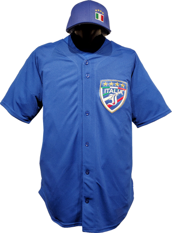 Italy Baseball Jersey Blue