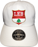 Lebanon Shield Cap Adjustable Dad Hat White