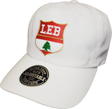 Lebanon Shield Cap Adjustable Dad Hat White