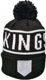 Los Angeles Kings Mitchell & Ness Black and White Reflective Logo NHL Toque