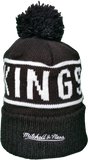 Los Angeles Kings Mitchell & Ness Black and White Reflective Logo NHL Toque