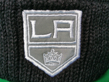 Los Angeles Kings Mitchell & Ness Black and White Reflective Logo NHL Toque
