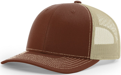 Richardson Mid Crown Trucker Cap Brown Khaki