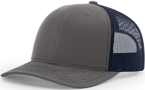 Richardson Mid Crown Trucker Cap Charcoal Navy