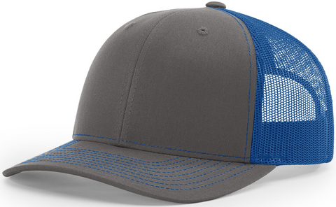 Richardson Mid Crown Trucker Cap Charcoal Royal