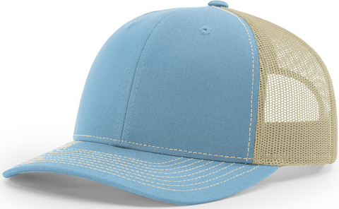 Richardson Mid Crown Trucker Cap Columbia Blue Khaki