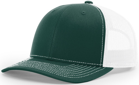 Richardson Mid Crown Trucker Cap Dark Green White