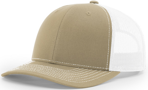 Richardson Mid Crown Trucker Cap Khaki White